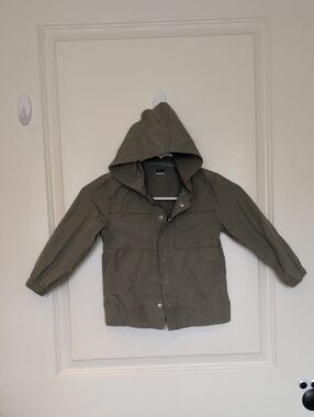 3T Old Navy Olive Hooded Lightweight Jacket (EUC)
